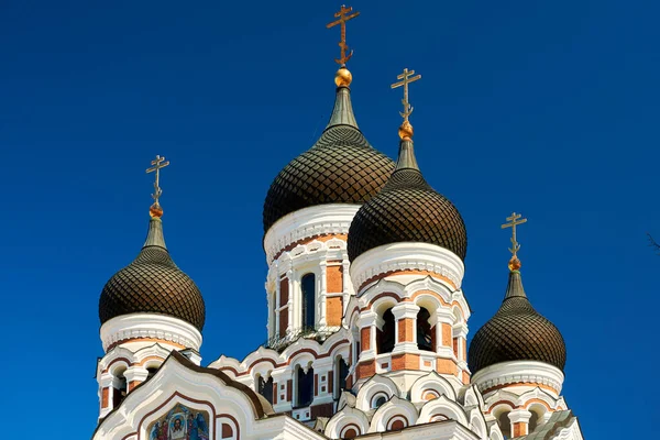 Uitzicht Alexander Nevsky Kathedraal Van Hoofdstad Van Estonië Tallinn Beroemde — Stockfoto