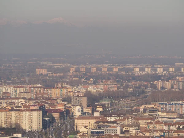 Légi Felvétel Város Torino Olaszország — Stock Fotó
