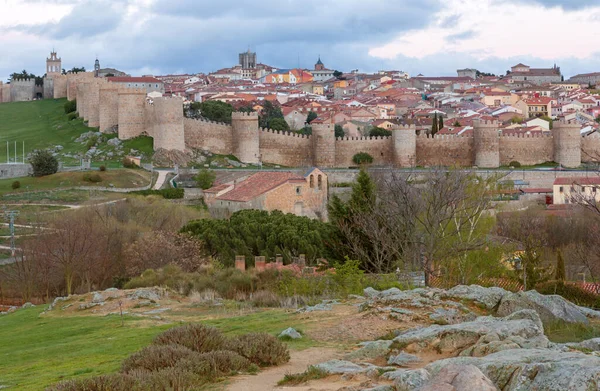 Πανοραμική Θέα Της Ιστορικής Πόλης Avila Από Mirador Του Cuatro — Φωτογραφία Αρχείου