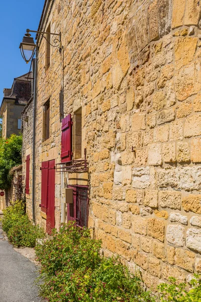 Oude Huizen Van Middeleeuwse Stad Domme Dordogne Frankrijk — Stockfoto