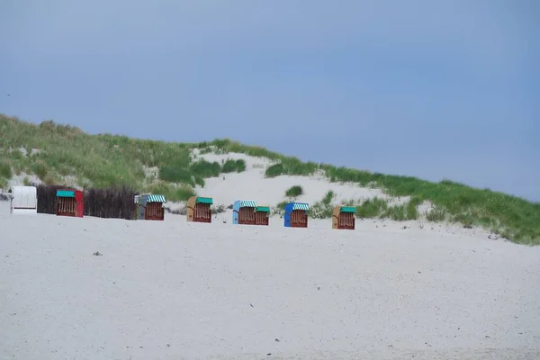 Beach Chairs Sandy Shore Sea — Stock Photo, Image