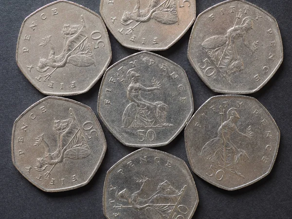 Pence Münzgeld Gbp Währung Des Vereinigten Königreichs — Stockfoto