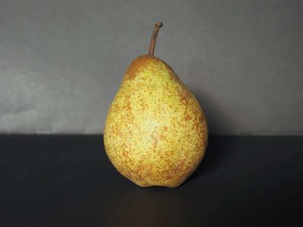 Yellow Pear Pyrus Fruit Vegetarian Food Black — Stock Photo, Image
