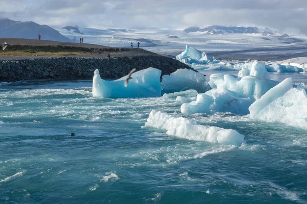 Hermosa Vista Del Paisaje Icelandés Con Iceberg — Foto de Stock