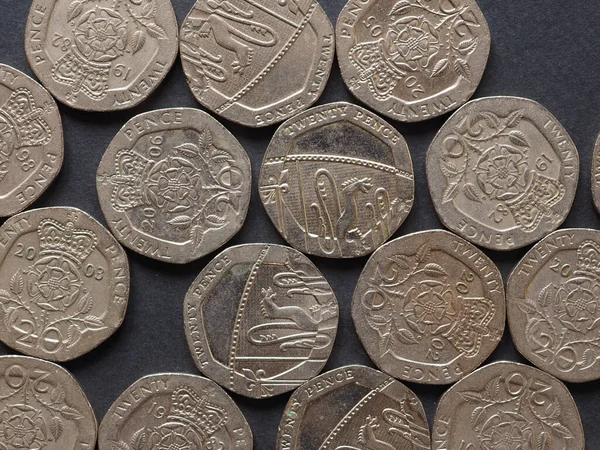 Пенсів Монета Гроші Gbp Валюта Великої Британії — стокове фото
