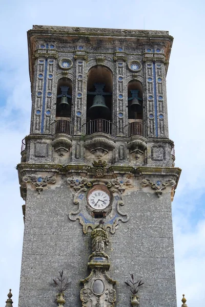 Věž Hodinami Městě Barcelona — Stock fotografie