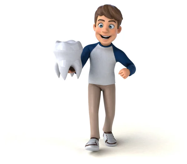 歯との楽しい漫画のキャラクター — ストック写真