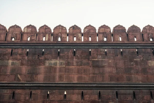 Kırmızı Kale Duvarı Çevresindeki Hendek Kırmızı Kale Yeni Delhi Hindistan — Stok fotoğraf