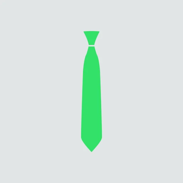 商业领带图标 绿色的灰色背景 病媒图解 — 图库矢量图片