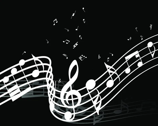 Notas Musicais Com Nota Musical —  Vetores de Stock