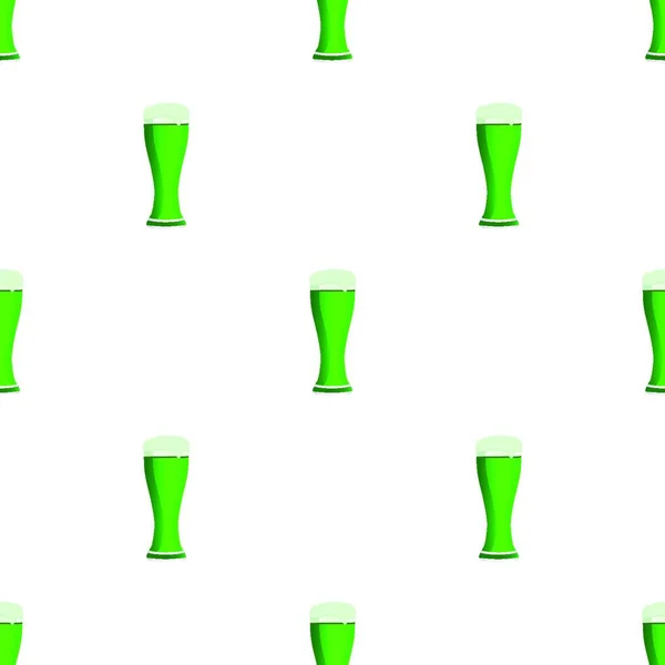 Ilustrace Irské Svátky Patrick Den Bezproblémové Barevné Pivo Hrnku Vzor — Stockový vektor