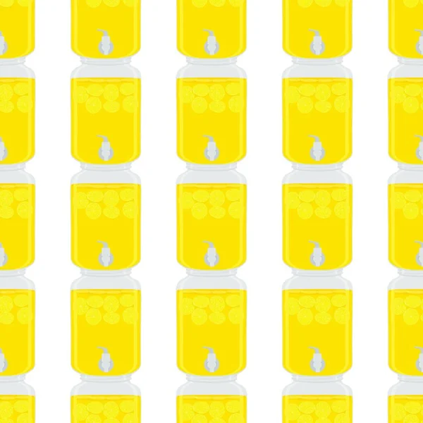 Ilustração Sobre Tema Grande Limonada Colorida Jarro Limão Para Bebida —  Vetores de Stock