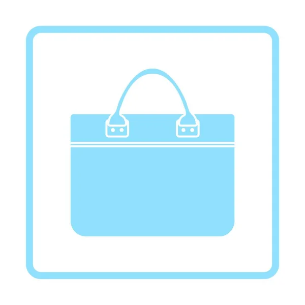 Aktenkoffer Ikone Für Geschäftsfrau Blue Frame Design Vektorillustration — Stockvektor