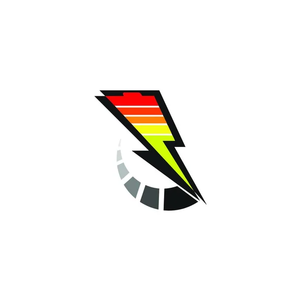Símbolo Energia Ícone Relâmpago Logotipo Design Vetor Ilustração — Vetor de Stock
