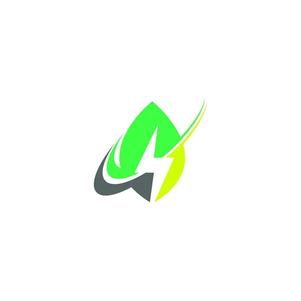 Símbolo Energia Ícone Relâmpago Logotipo Design Vetor Ilustração — Vetor de Stock