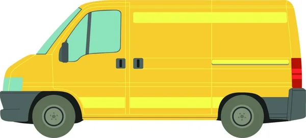 Ilustração Vetorial Caminhão Verde Com Reboque — Vetor de Stock