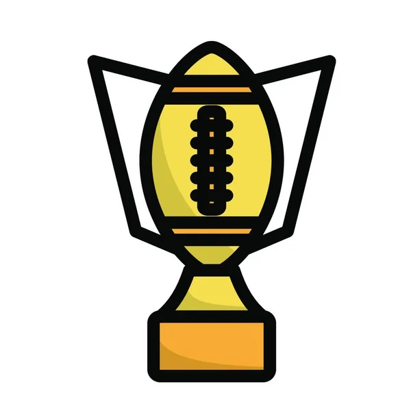 Кубок Американського Футболу Icon Підготовка Кольорового Дизайну Векторний Приклад — стоковий вектор