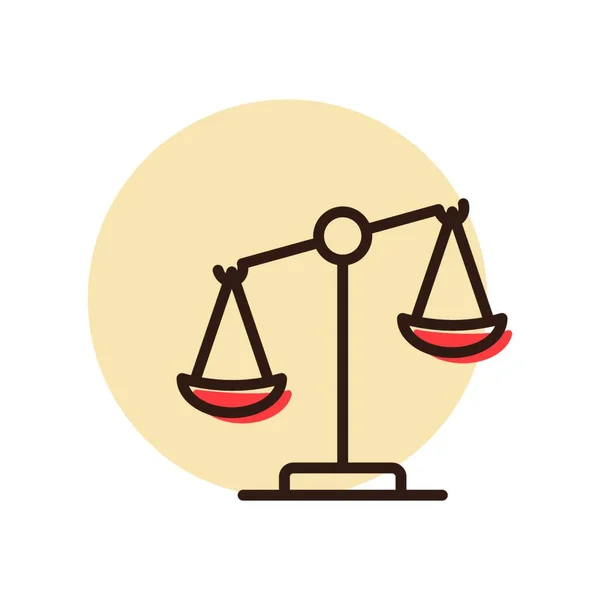 Εικονίδιο Διανύσματος Κλίμακας Νόμου Εικονίδιο Περίγραμμα Δικαιοσύνης Σύμβολο Γραφήματος Για — Διανυσματικό Αρχείο