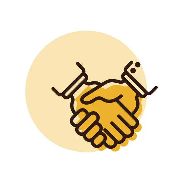 Illustration Zum Handshake Symbol Vektor — Stockvektor