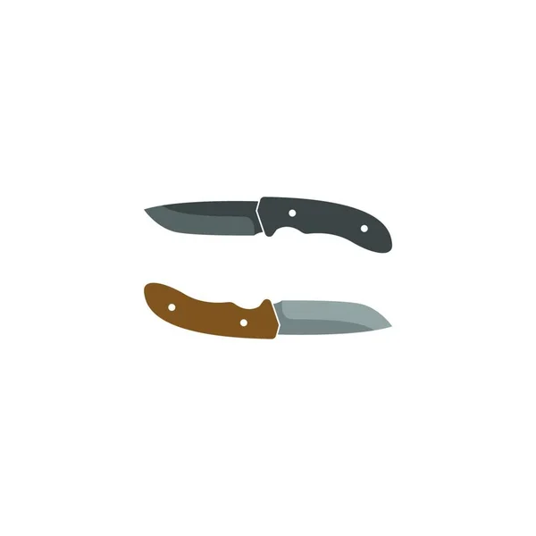 Küchenmesser Ikone Flache Abbildung Von Vektor Symbolen Für Fleischermesser Web — Stockvektor
