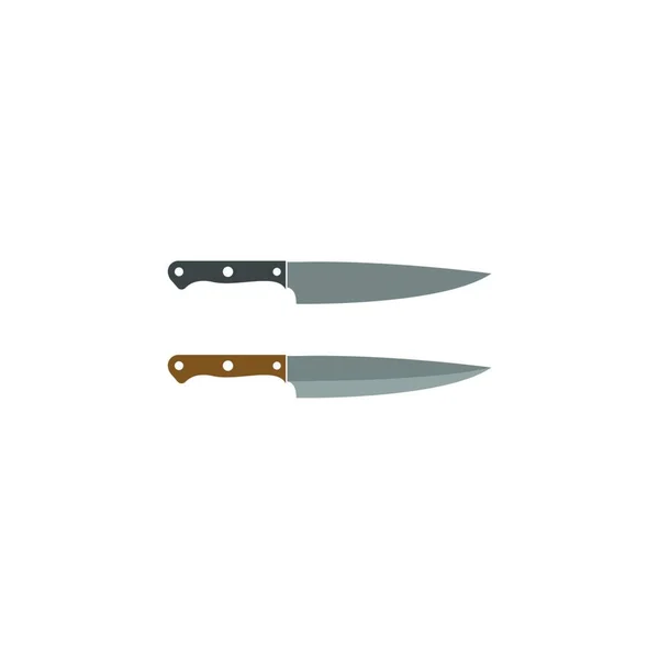Икона Кухонного Ножа Плоская Иллюстрация Векторных Значков Мясных Ножей Паутины — стоковый вектор