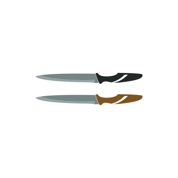 Messersymbol Flache Abbildung Von Vektorsymbolen Für Jagdmesser Web — Stockvektor