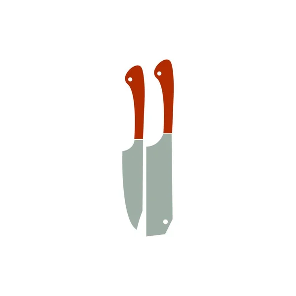 Иллюстрация Векторного Шаблона Логотипа Ножа — стоковый вектор
