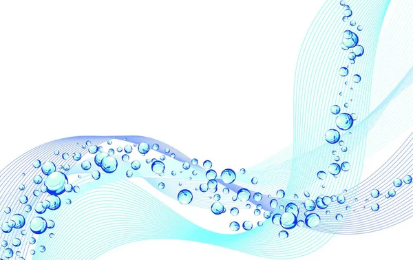 Абстрактный Фон Голубыми Волнами — стоковый вектор