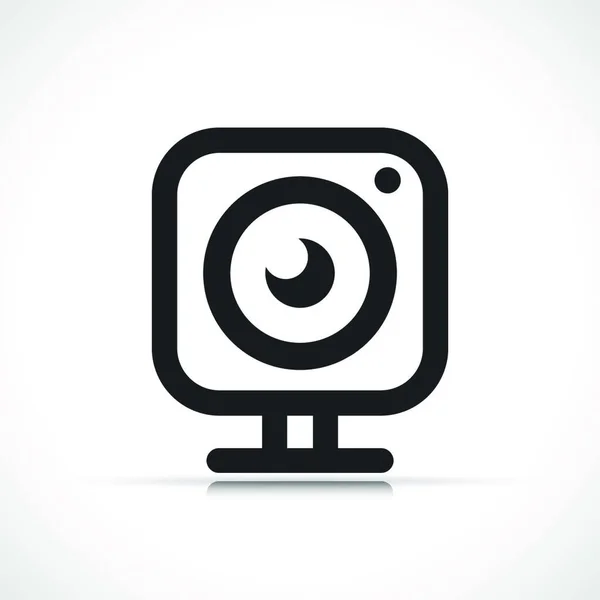 Ilustración Vectorial Del Icono Webcam Diseño Aislado — Vector de stock