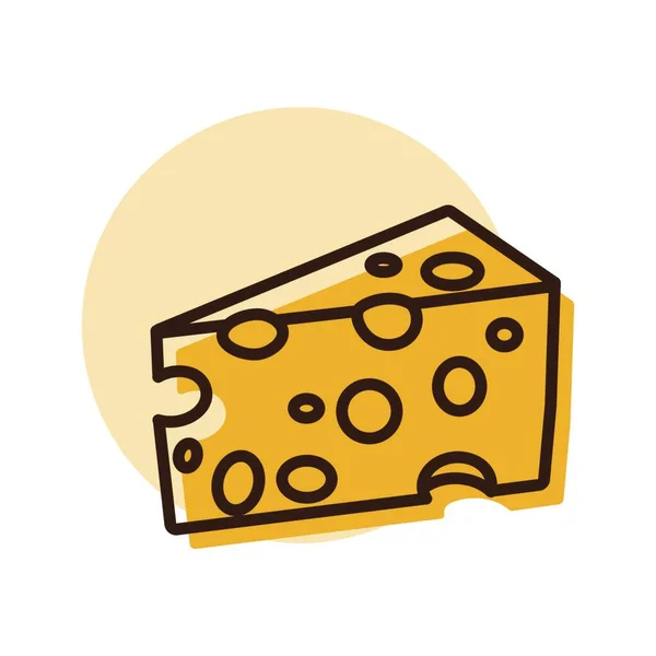 チーズのアイコンのピース 動物園の看板 ウェブサイトのデザイン アプリ Uiのグラフシンボル ベクターイラスト — ストックベクタ