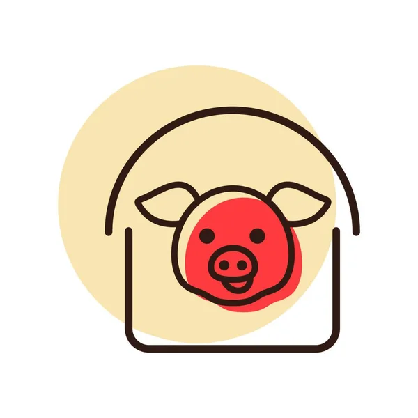 Pigsty Icon Farm Animal Sign Graph Symbol Your Web Site — Stock Vector