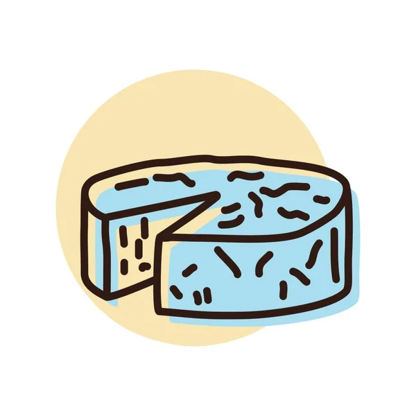 Icono Queso Vector Ilustración — Archivo Imágenes Vectoriales