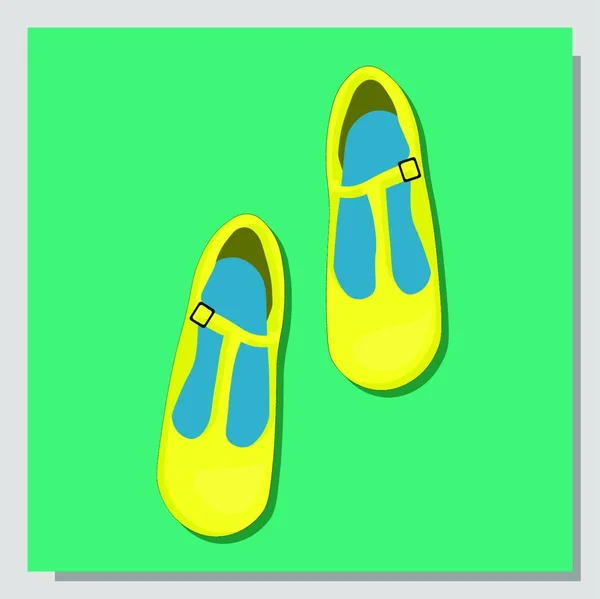 Καλοκαιρινά Παπούτσια Διακοπών Διανυσματική Απεικόνιση — Διανυσματικό Αρχείο