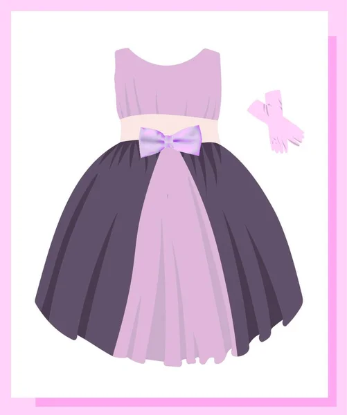 Dress Pink Skirt Purple Dresses Vector Illustration — Stock Vector