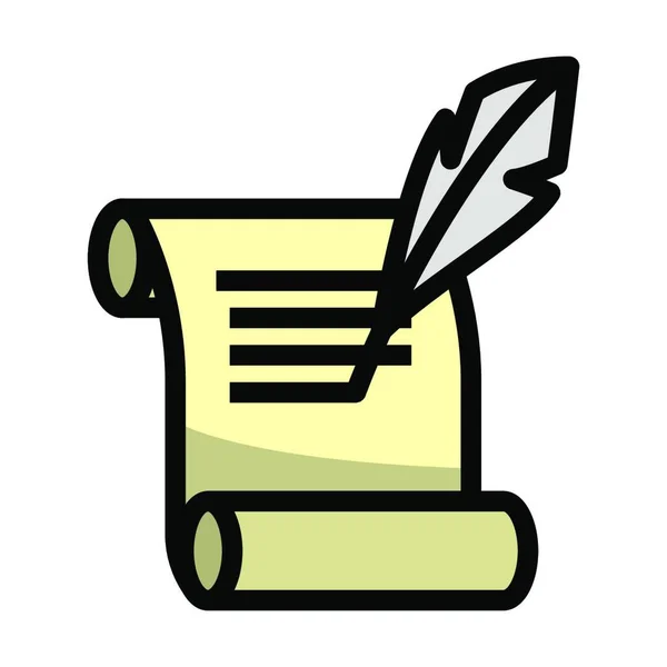 Pen Pencil Icon Outline Illustration Book Vector Icons Web — Stock Vector