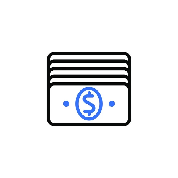 Geldschema Pictogram Zakelijk Teken Grafiek Symbool Voor Website Ontwerp Logo — Stockvector