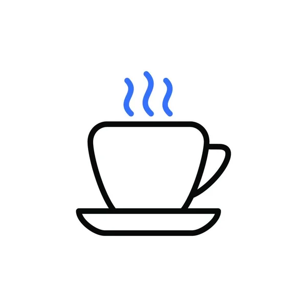 Taza Café Vector Icono Señal Línea Delgada Ilustración Símbolo Contorno — Archivo Imágenes Vectoriales