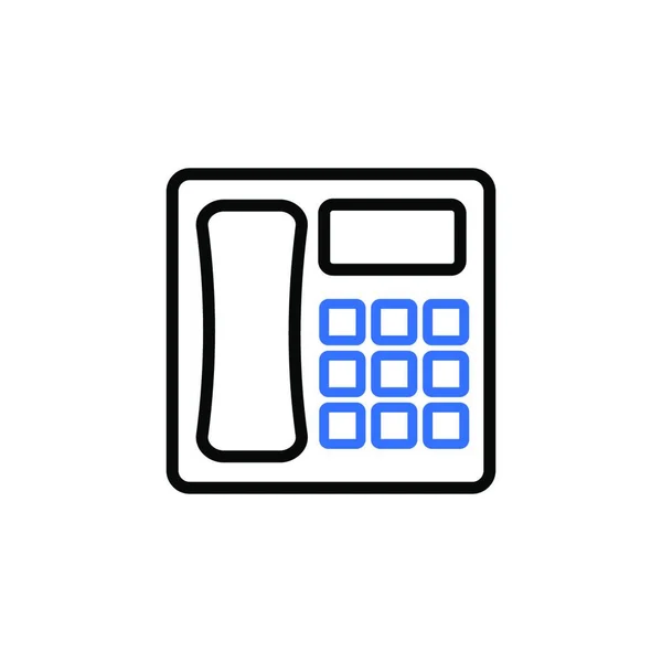 Ikona Konturu Telefonu Znak Miejsca Pracy Symbol Graficzny Dla Projektu — Wektor stockowy