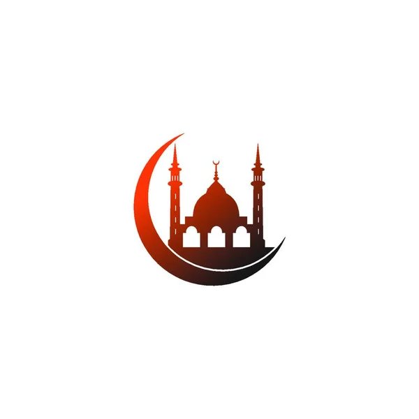 Logo Islamic Moschee Pictogramă Design Șablon Vector Ilustrare — Vector de stoc