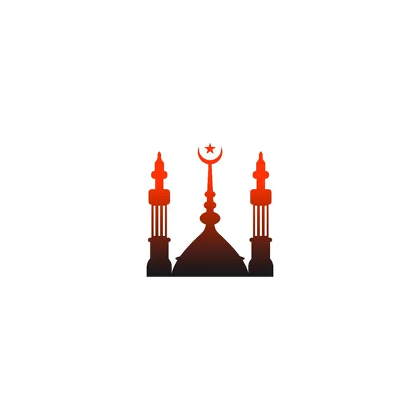 Islamische Logo Moschee Ikone Design Vektor Vorlage Illustration — Stockvektor