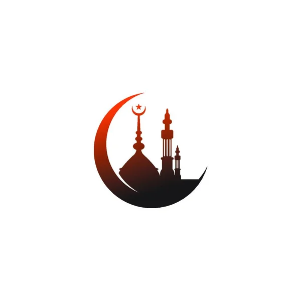 Logo Islam Ikon Masjid Desain Gambar Vektor - Stok Vektor