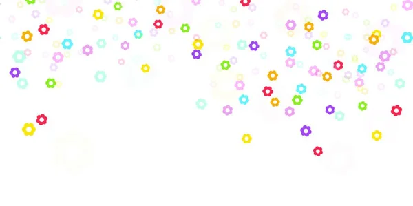 Fond Sans Couture Avec Différentes Fleurs Confettis Couleur Pour Printemps — Image vectorielle