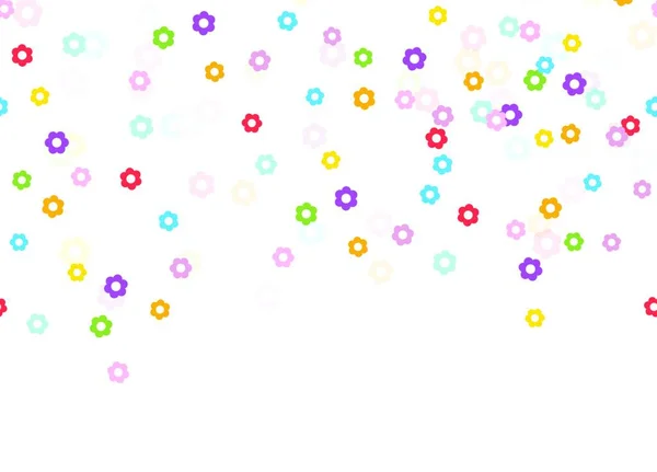 Fondo Sin Costuras Con Flores Confeti Diferentes Colores Para Feliz — Vector de stock