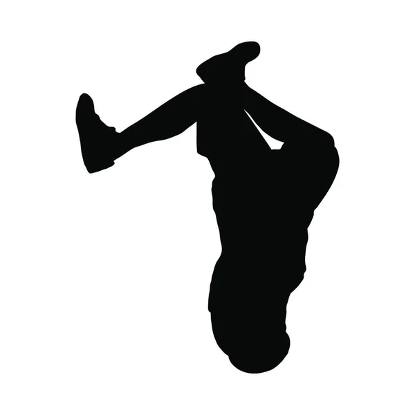 Hip Hop Dancer Silhouette Design Suave Limpo Ilustração Vetorial —  Vetores de Stock