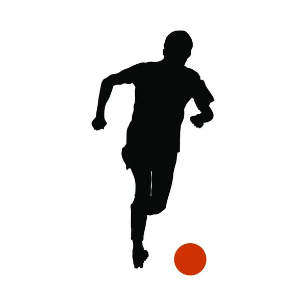 Silhouette Soccer Player — Stock Vector