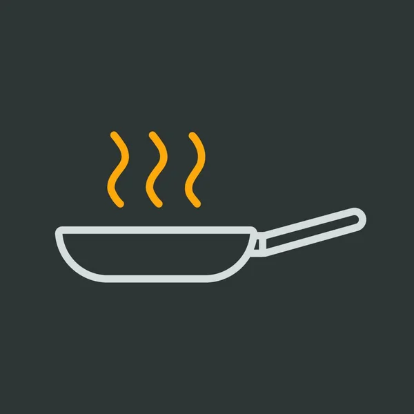 Ikona Wektora Patelni Sprzęt Kuchenny Symbol Graficzny Gotowania Projektu Strony — Wektor stockowy