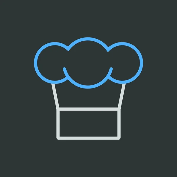 Kochmützen Vektor Symbol Grafik Symbol Für Das Kochen Website Design — Stockvektor