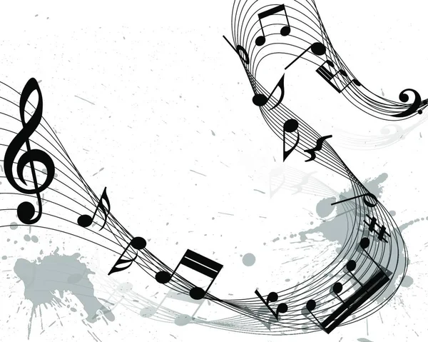 Muziekachtergrond Met Muzieknoten — Stockvector