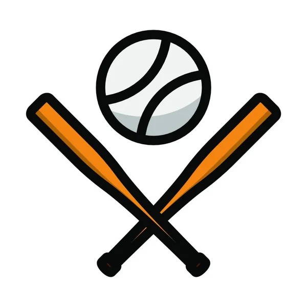 Bola Béisbol Vector Icono Señal Equipo Deportivo Ilustración Símbolo Aislado — Archivo Imágenes Vectoriales