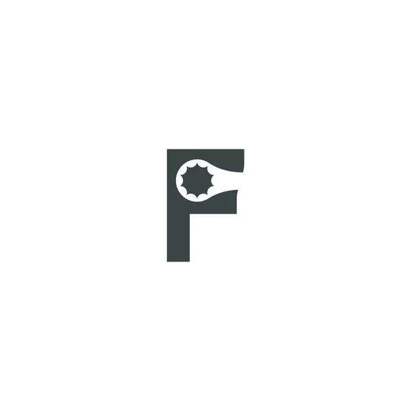 Buchstabe Logo Symbol Mit Schraubenschlüssel Design Vektor Illustration — Stockvektor